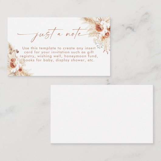 Boho Enclosure Kaart | Terracotta slechts een noti (Voorkant / Achterkant)