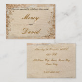 Boho Engagement Invitation Card Informatiekaartje (Voorkant / Achterkant)