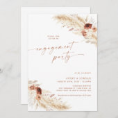 Boho Engagement Party nodigt een paar douche uit Kaart (Voorkant / Achterkant)