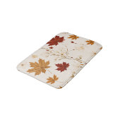 Boho esdoorn laat winterbloempatroon achter badmat (Gekanteld)