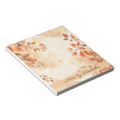 Boho esdoorn sinaasappel Herfstbladeren custom Notitieblok (Schuin)