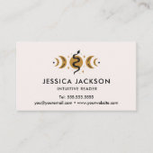 Boho Esoteric Snake and Moon Phases Visitekaartje (Voorkant)