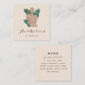 Boho esthetics Girl Body Silhouette Social Media Vierkante Visitekaartje (Voorkant / Achterkant)