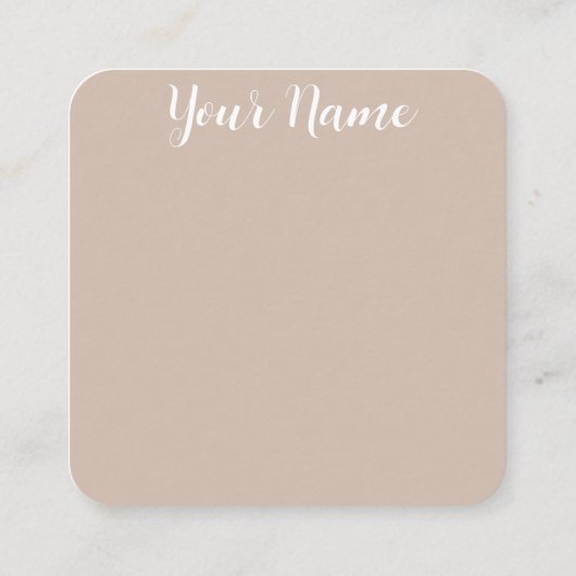 Boho | esthetisch | gedroogde bloem | Visitekaartj Vierkante Visitekaartje (Achterkant)