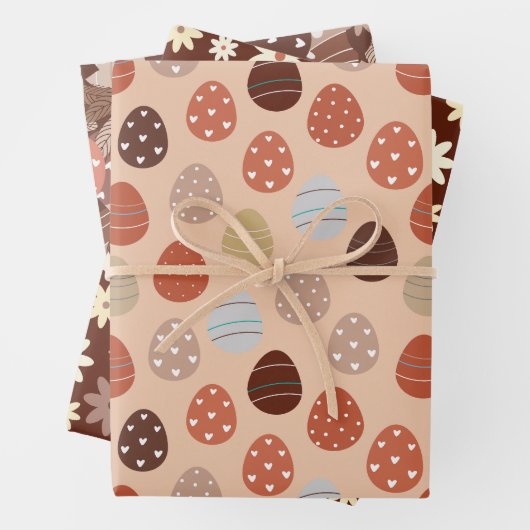 Boho esthetisch paasthema inpakpapier vel (In situ)