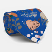 BOHO esthetisch patroon A10 blauw BG Stropdas (Opgerold)