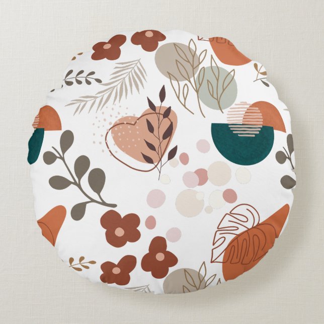 BOHO esthetisch patroon A10 Rond Kussen (Voorkant)