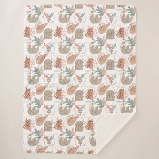 BOHO esthetisch patroon A11 Sherpa Deken (Voorkant)