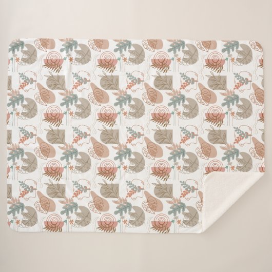 BOHO esthetisch patroon A11 Sherpa Deken (Voorkant (horizontaal))