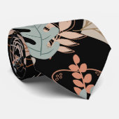 BOHO Esthetisch Patroon A11 Zwart BG Stropdas (Opgerold)