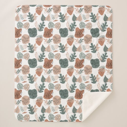 BOHO Esthetisch Patroon A12x4.white Sherpa Deken (Voorkant)
