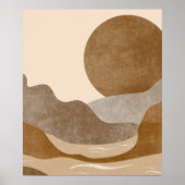 Boho esthetische berglandschap moderne kunst poster (Voorkant)