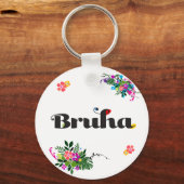 Boho Esthetische Filipijnse Bruha Rond Sleutelhanger (Voorkant)