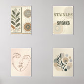 Boho Esthetische Lijst Set - Minimale Print Set (Voorkant)