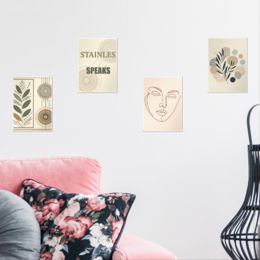 Boho Esthetische Lijst Set - Minimale Print Set (Woonkamer)