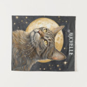 Boho esthetische mooie kerstkat wandkleed (Voorkant (horizontaal))