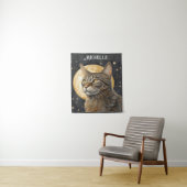 Boho esthetische mooie kerstkat wandkleed (In situ)