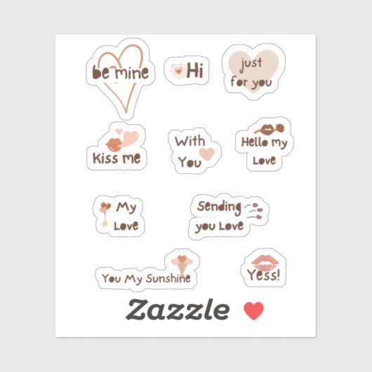 Boho-esthetische prijsopgave van de mijne Valentij Sticker (Vel)