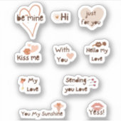 Boho-esthetische prijsopgave van de mijne Valentij Sticker (Voorkant)