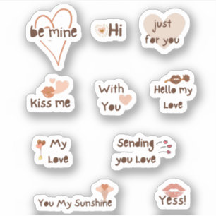 Boho-esthetische prijsopgave van de mijne Valentij Sticker