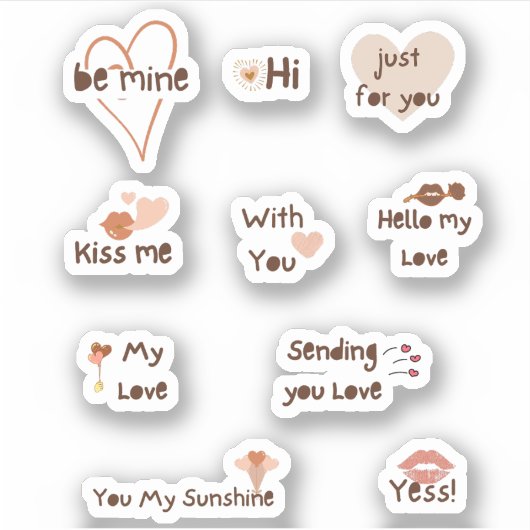 Boho-esthetische prijsopgave van de mijne Valentij Sticker (Voorkant)