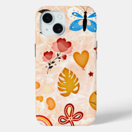Boho Esthetische Stickers Collage Telefoonhoes iPhone 15 Case
