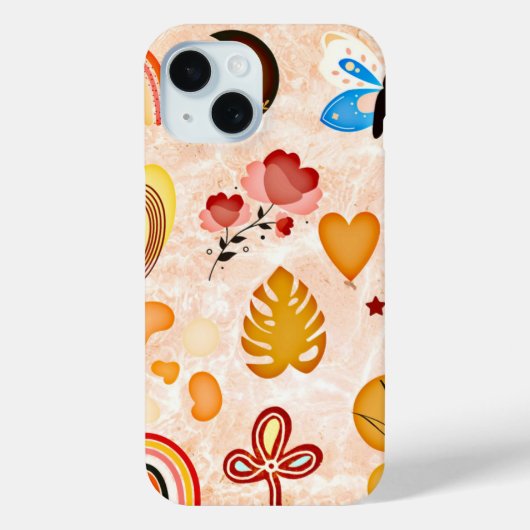 Boho Esthetische Stickers Collage Telefoonhoes Case-Mate iPhone Case (Achterkant)