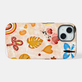 Boho Esthetische Stickers Collage Telefoonhoes iPhone 15 Case (Achterkant horizontaal)