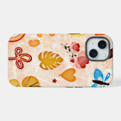 Boho Esthetische Stickers Collage Telefoonhoes iPhone 15 Case (Achterkant horizontaal)