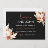 Boho Esthetische Waterverf Fall Wedding Invitation Kaart (Voorkant)
