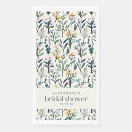 Boho esthetische waterverf wilde bloem douche  servet