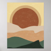 Boho esthetische zonsondergang moderne kunst poster (Voorkant)