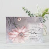 Boho Etherische Roze Daisies Kaart (Staand voorkant)