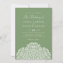 Boho Ethnic Botanical Accent Wedding Kaart