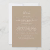 Boho Ethnic Botanical Accent Wedding Kaart (Achterkant)