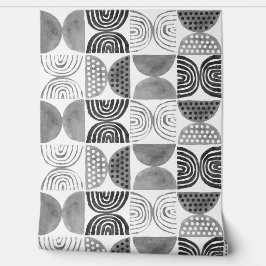 Boho Etnisch Behang – Zwart & Wit Wall Decor