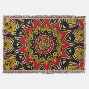 Boho Etnisch Geïnspireerde Mozaïek Mandala Kunst Deken