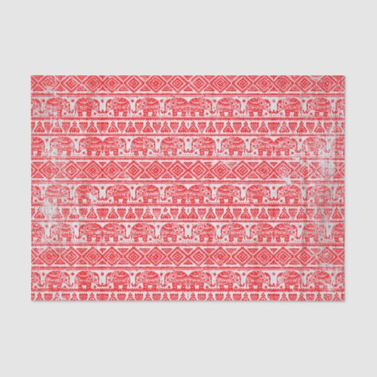 Boho etnisch olifantenpatroon tissuepapier (Voorkant)