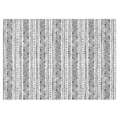 Boho Etnisch Tafelkleed – Tribal Zwart & Wit (Voorkant (Horizontaal))