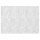 Boho Etnisch Tafelkleed – Zwart & Wit Handgetrokke (Voorkant (Horizontaal))