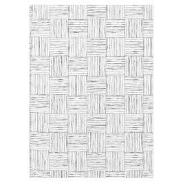 Boho Etnisch Tafelkleed – Zwart & Wit Handgetrokke