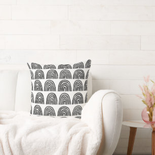 Boho Etnisch Zwart-Wit Sierkussen