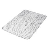 Boho Etnische Badmat – Zwart-wit ontwerp (Gekanteld)
