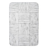 Boho Etnische Badmat – Zwart-wit ontwerp (Voorkant Verticaal)