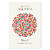 Boho Etnische Bloemige Mandala Trouwplaatskaart Kaart (Voorkant)