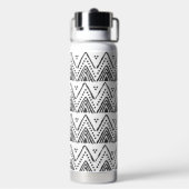 Boho Etnische Waterfles - Zwart & Wit (Achterkant)