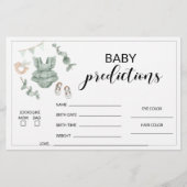 Boho eucalyptus baby shower voorspellen papierware briefpapier (Voorkant)