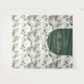 Boho Eucalyptus Boog Pampas Bruidsfeest Achtergron Wandkleed (Voorkant (horizontaal))