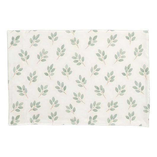 Boho Eucalyptus Botanische Patroon Kussenhoes (Voorkant-Links)