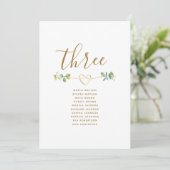 Boho Eucalyptus Bruiloft Zitplaats Chart (Staand voorkant)